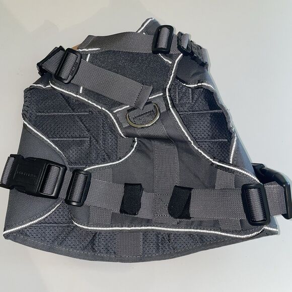 DNALLRINO Tactical Dog Harness Vest  Dogs, Adjustable Military Pet Grey M NEW - Picture 5 of 8